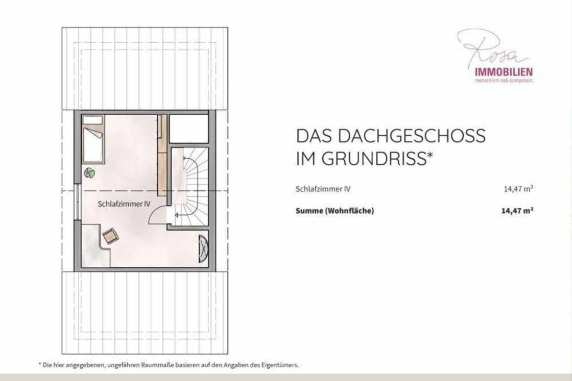 Über 200 qm Nutzfläche - Große Doppelhaushälfte mit wundervollem Garten - Grundriss DG