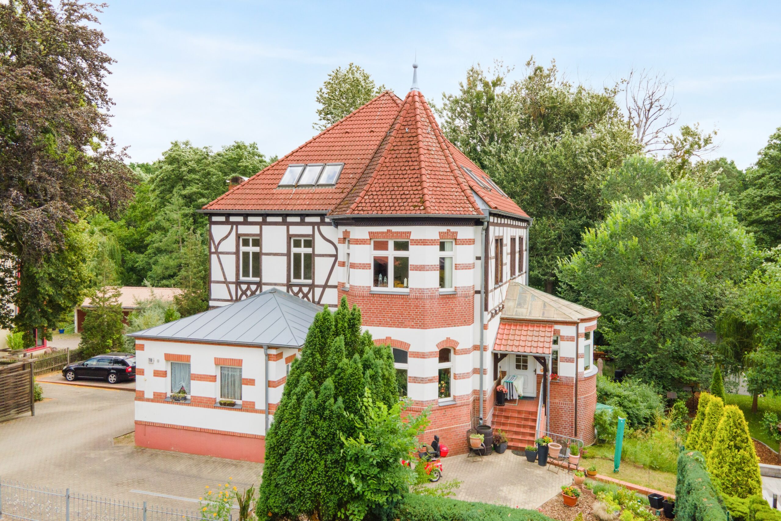 Blick auf die Villa