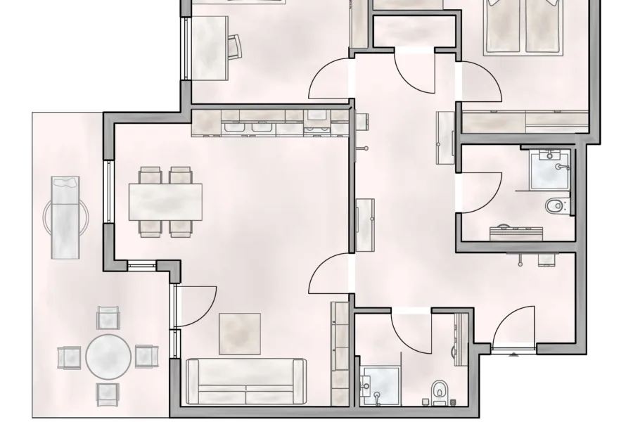 Grundriss Ferienwohnung