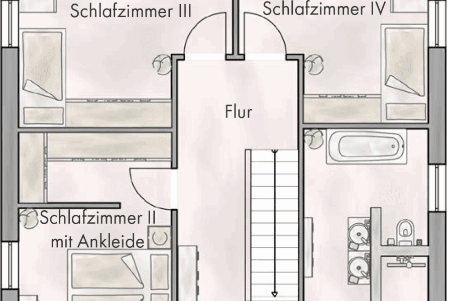 Stadtvilla Grundriss OG