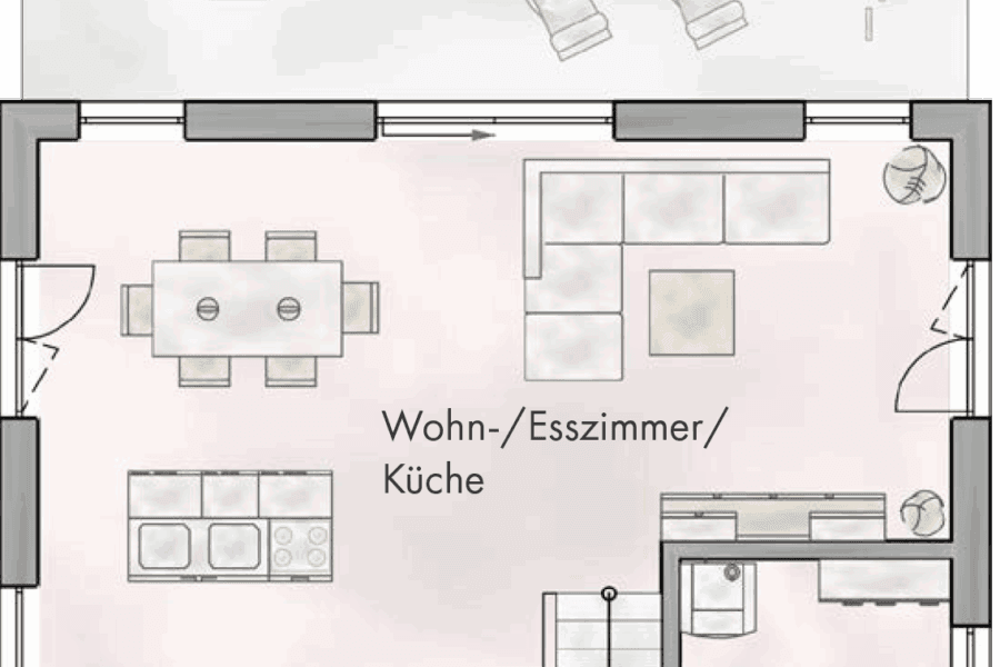 Stadtvilla Grundriss EG