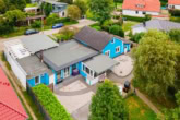 Garten und Terrasse - Mit Einbauküche, Carport, überdachter Terrasse u.v.m.: Modularer Bungalow in Altlandsberg Bruchmühle