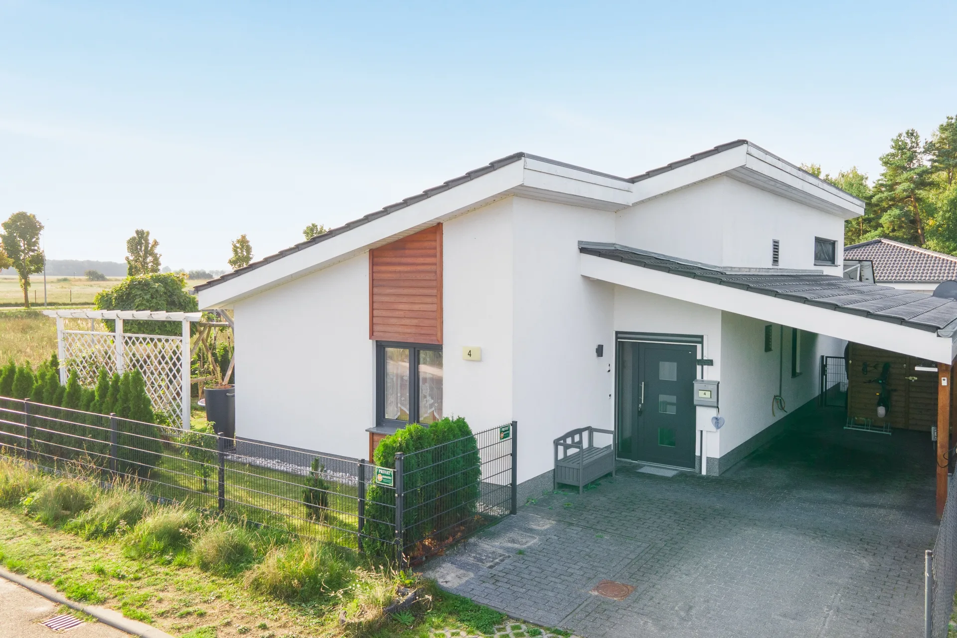 Bungalow mit Pultdach