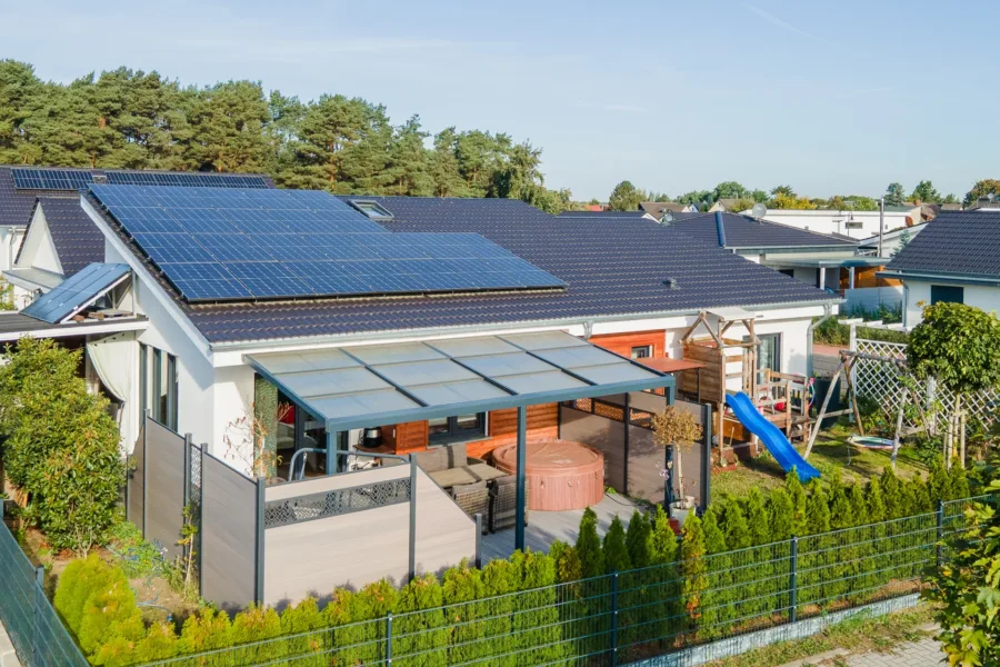 Bungalow mit PV-Anlage