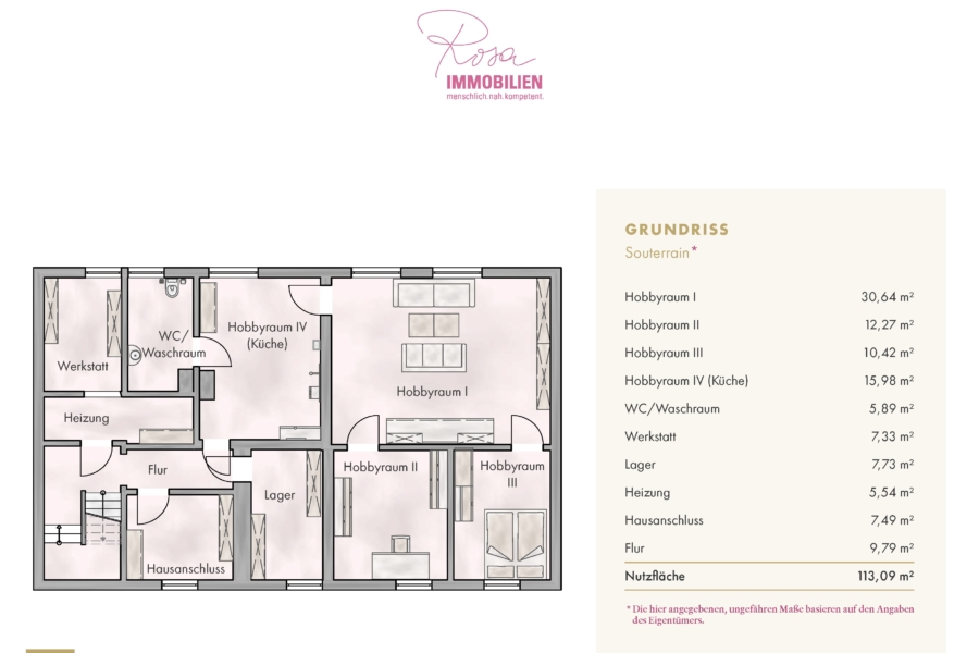 Grundriss Souterrain