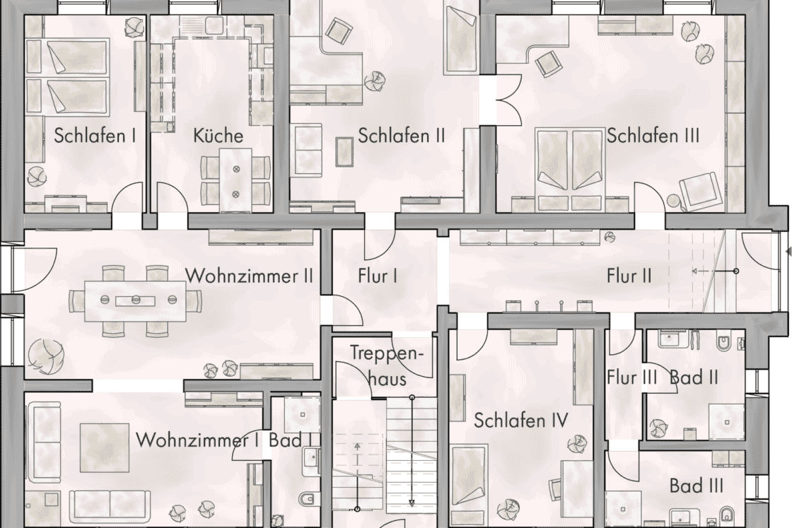 Historisches Wohnhaus für bis zu vier Familien mit Scheune - auch als Kapitalanlage in Wriezen - Grundriss EG