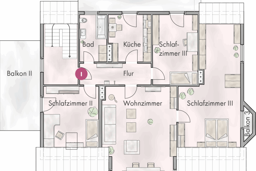 Grundriss Obergeschoss II