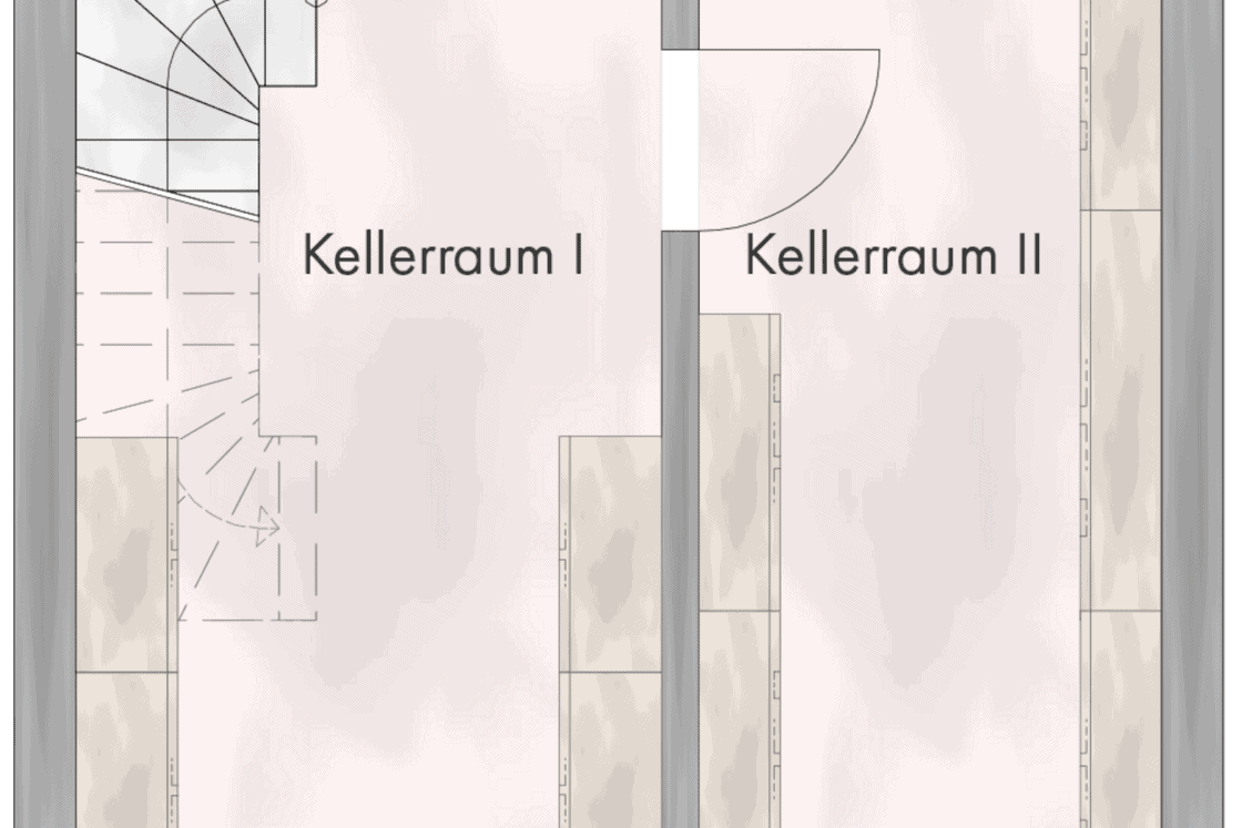 Mit Keller, Einbauküche, Doppelcarport u.v.m.: Naturverbundenes Reihenmittelhaus nahe Strausberg - Grundriss KG