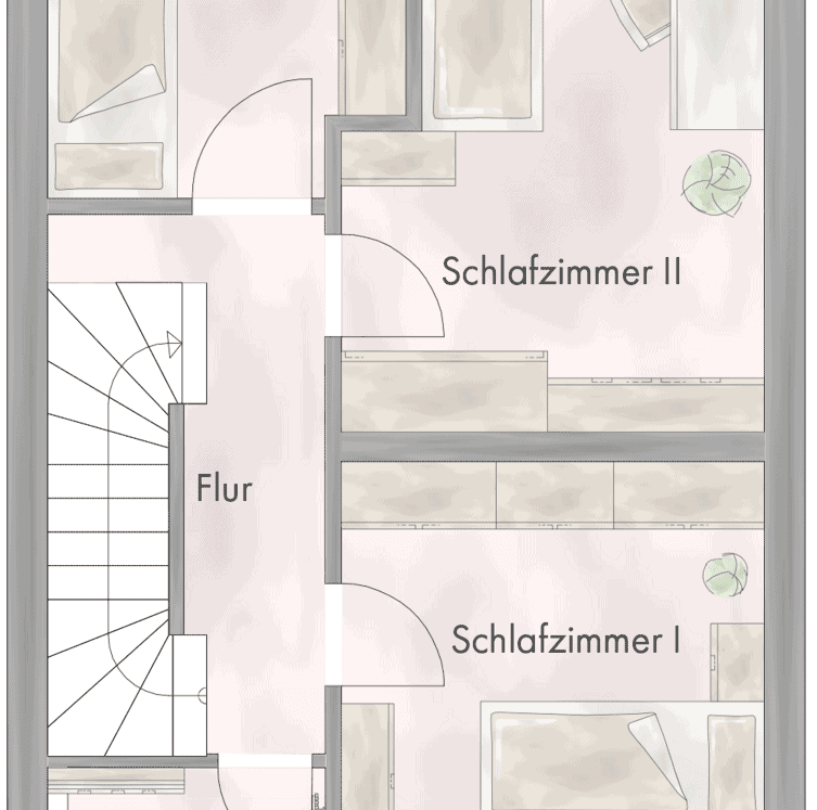 Mit Keller, Einbauküche, Doppelcarport u.v.m.: Naturverbundenes Reihenmittelhaus nahe Strausberg - Grundriss OG