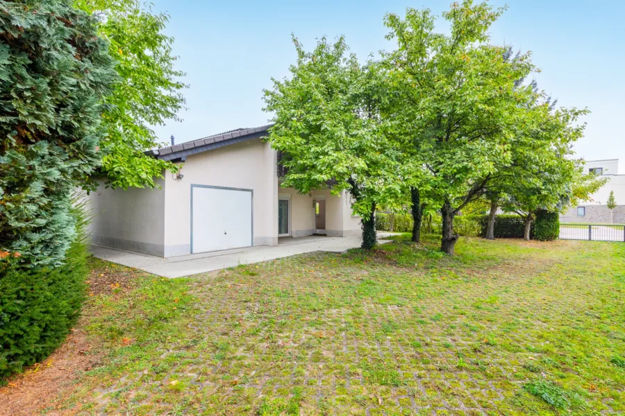 Garten mit Garage