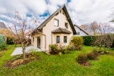 Blick in den Garten - Einfamilienhaus mit Fußbodenheizung, modernen Bädern, EBK, zwei Terrassen, Carport usw. in Weißensee