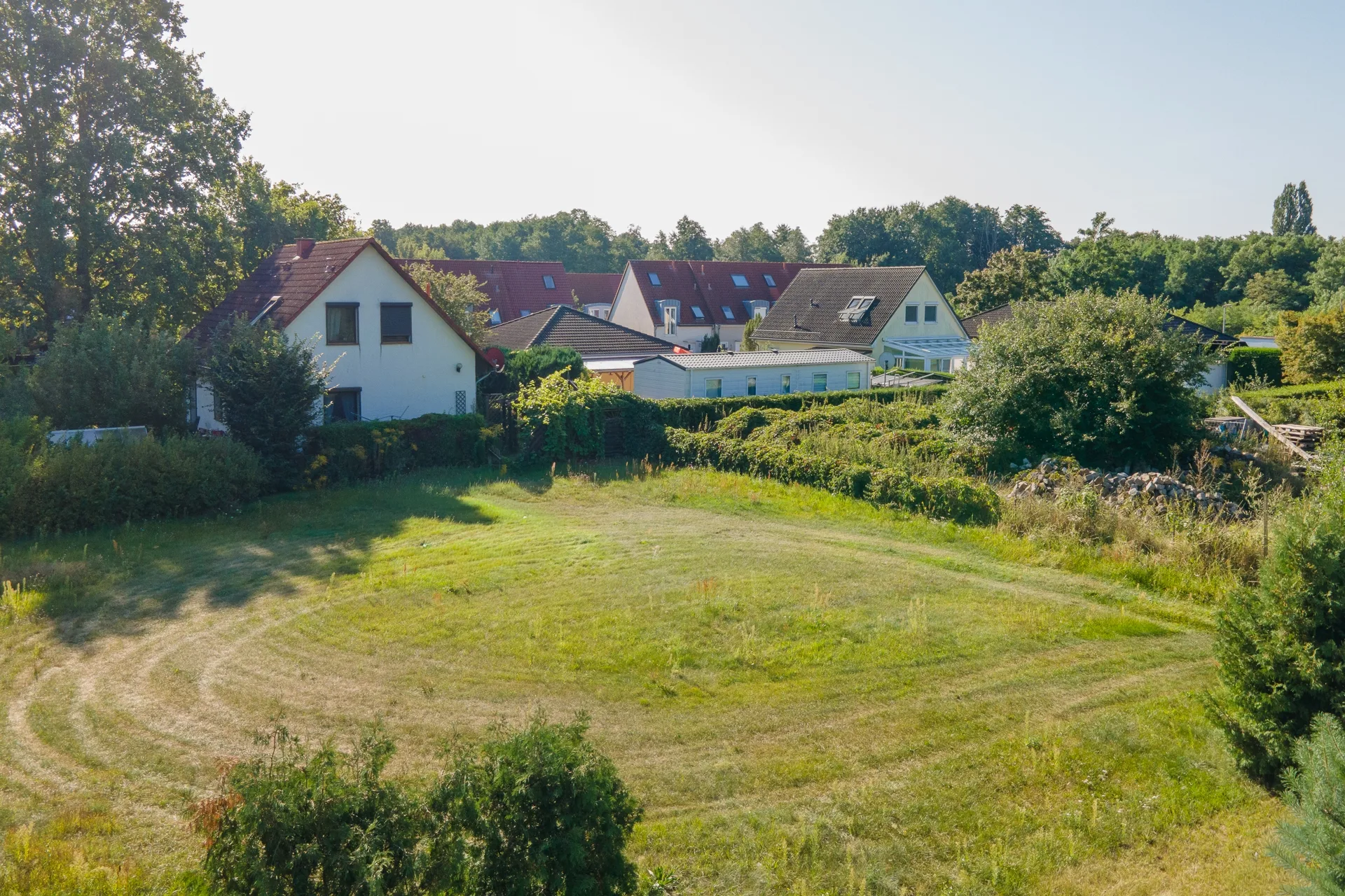 Luftbild der Baugrundstücke