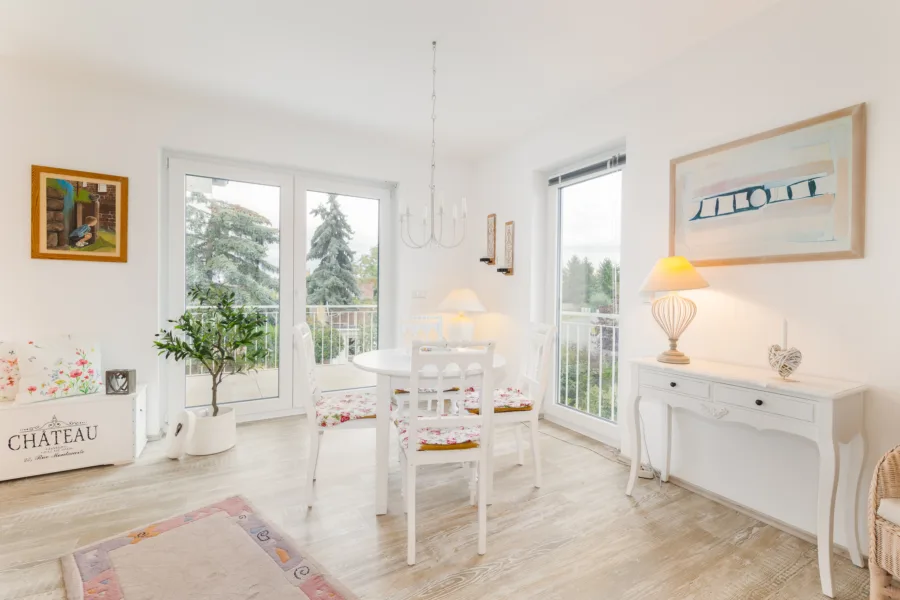 Essbereich im Wohnzimmer