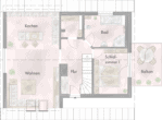 Grundriss OG - Mit Balkon, Kamin, Keller u.v.m.: Helle Maisonettewohnung in Biesdorf - Auch als Kapitalanlage!