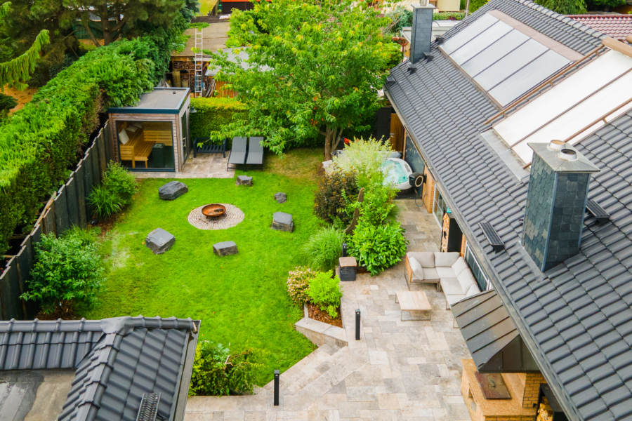 Garten Vogelperspektive