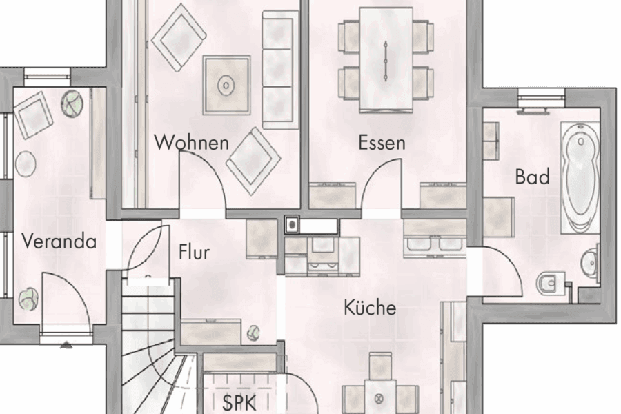 Grundriss Hochparterre
