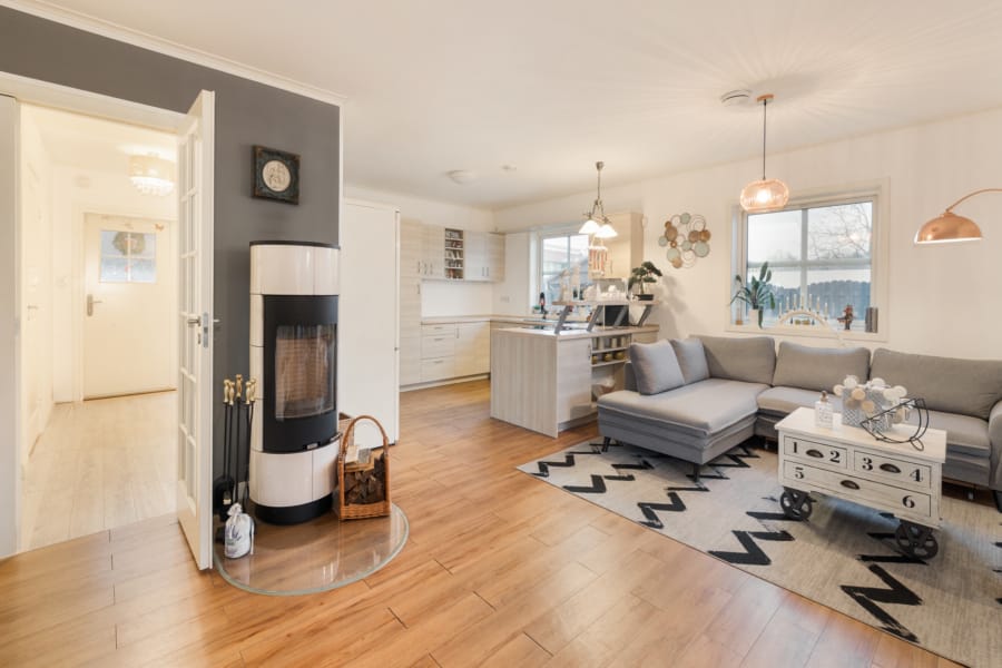 Wohnbereich mit Kamin