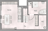 Grundriss Souterrain - Mit Terrasse, Südwest-Garten, Einbauküche, modernem Bad: Hübsche Doppelhaushälfte in Oberschöneweide